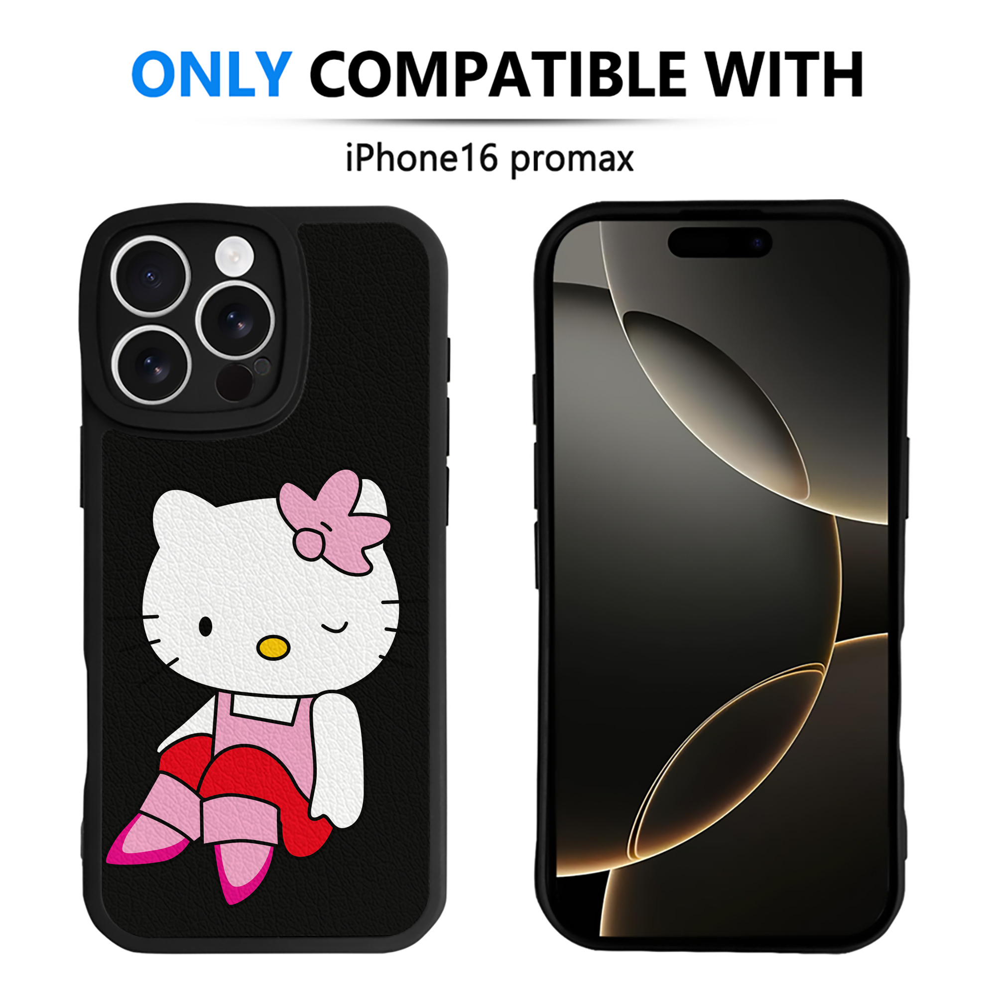 （画像用） Hello Kitty ハローキティ 【iPhone 16シリーズ対応】シリコンスマホケース（レザー調） 材質：シリコン